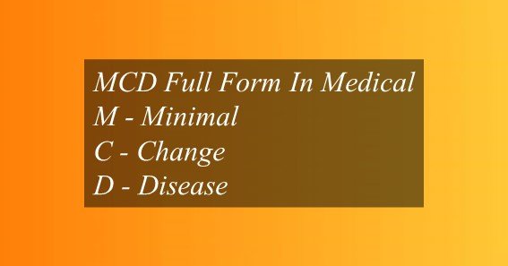 MCD Full Form In Medical