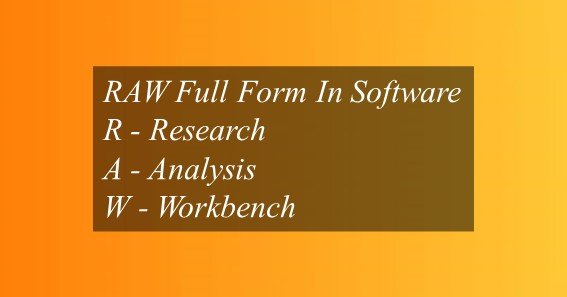 Raw Full Form In Software