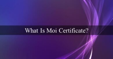 What Is Moi Certificate